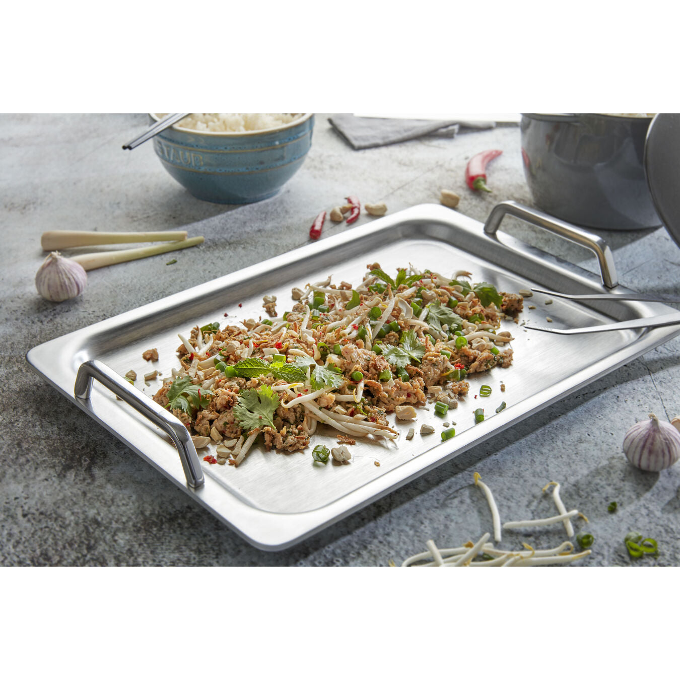 Plancha Teppanyaki - 39 CM, 18/10 Acciaio inossidabile