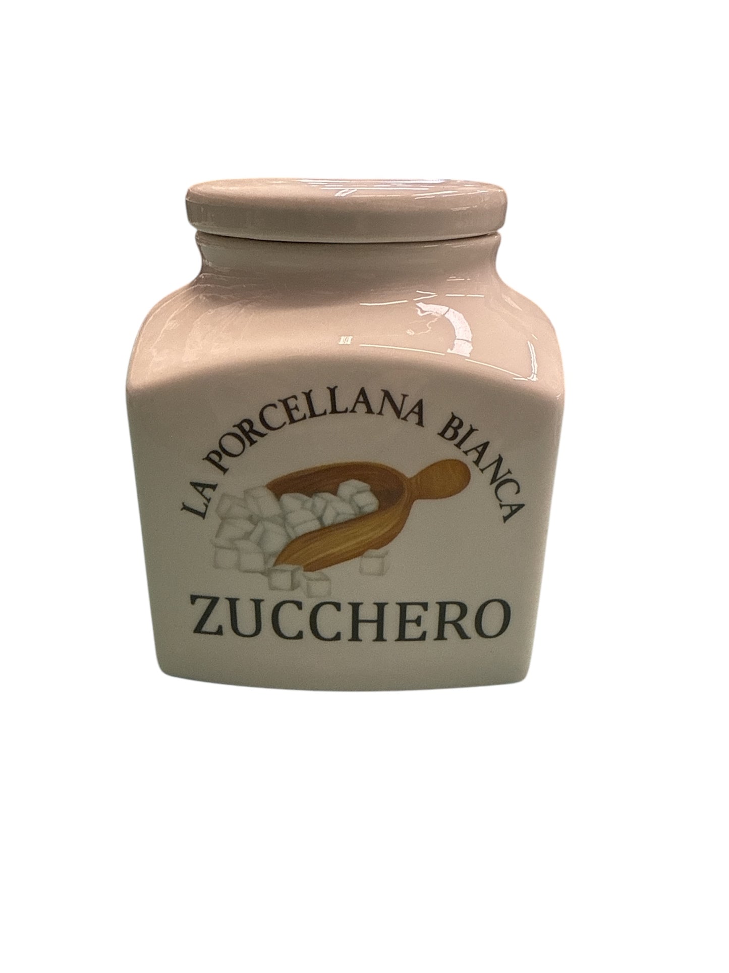 Barattolo Zucchero Porcellana Bianca