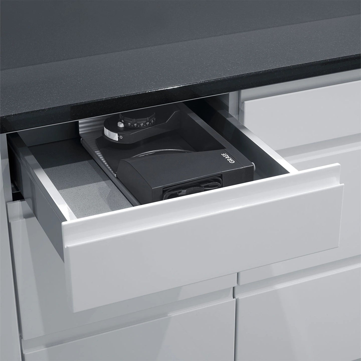 Affettatrice universale pieghevole MYtiny TWIN, grigio micaceo