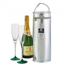 Borsa raffreddachampagne argento Be Cool 2lt 13x33cm