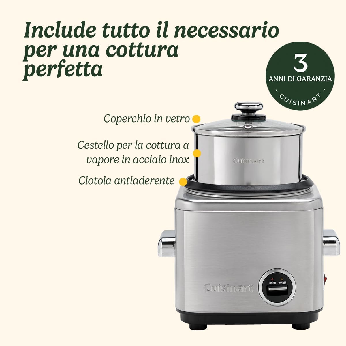 Cuociriso Cusinart cook and steam