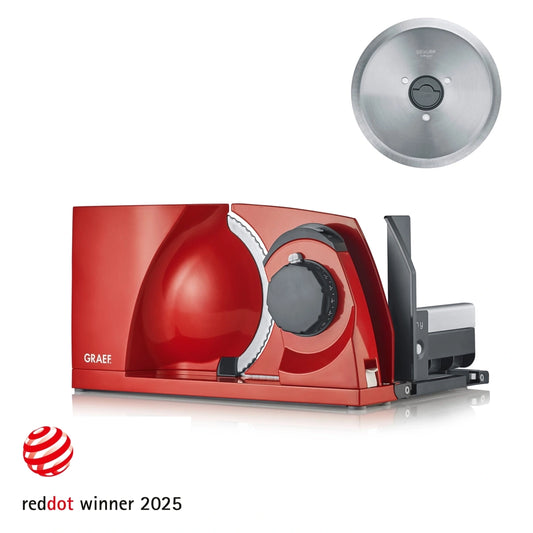 Affettatrice universale pieghevole MYtiny TWIN, rossa