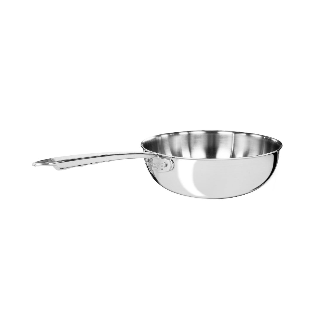 Padella a mantecare in aluinox 3ply lucido – 1 manico inox 20cm