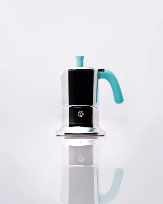 Caffettiera Angelina 1 tz induzione Cromo + Tiffany