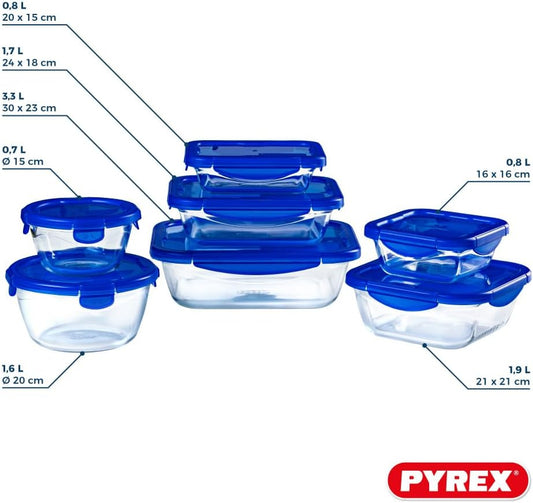 Pyrex set 7 contenitori store & go