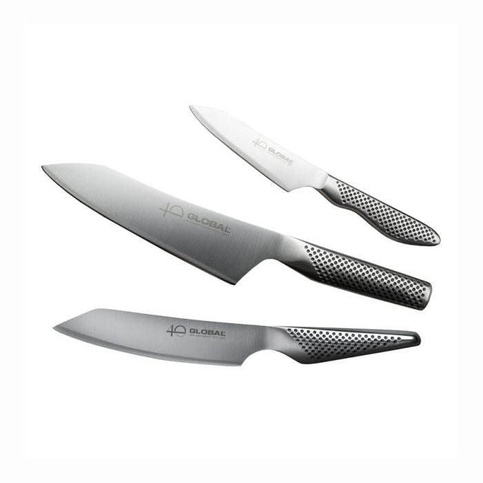 Set 3 Coltelli Global 40th
