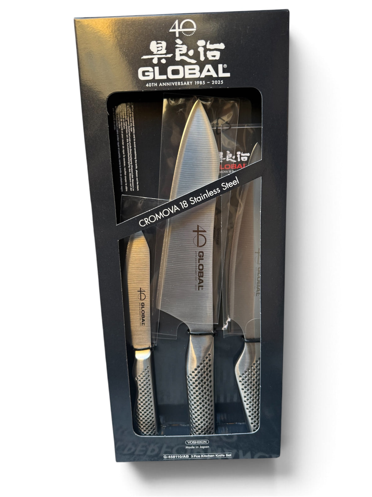 Set 3 Coltelli Global 40th